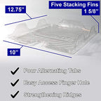 File Organizers - Letter Size, Stackable Trays for Desk - for Office Files, Mail, Documents - 12 Pack, Clear - size: 12 Pack