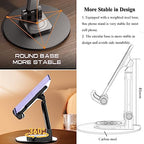 Meetuo Rotatable Cell Phone Stand for Desk, Height Angle Adjustable Phone Holder Portable Phone Stand Compatible for Most Smartphones iPhone 14, Pro, Pro Max, 13 12 X XS