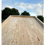 Travertine Stone Tray for Coffee Table, 12 x 8 inch Rectangle Marble Vanity Tray for Bathroom Countertop, Decorative Dish for Perfume Jewelry (Beige Travertine)