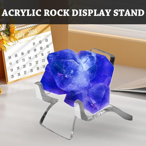 Bonsicoky 24 Pcs Acrylic Easel Display Stands - Versatile Acrylic Holders for Showcasing Crystal Geodes, Rocks, Minerals and Treasured Collectibles - Large Size - style: 24 Pack - Large Size