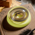 Real Snake Specimen in Dome Resin - Naturally Deceased Snake with Glow-in-the-Dark Effect, Perfect for Science Education, Oddities Collectors, and Biology Enthusiasts (3.5 x 1.6 Inches) - color: Snake Specimen (3.5" X 1.6")