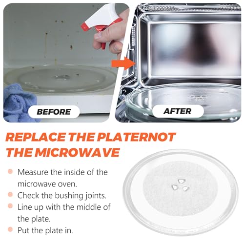 12.75" Microwave Glass Turntable Fit for GE, LG, Kenmore, Sears Microwave Glass Tray, 12 3/4 inch Microwave Glass Plate Replace WB49X10129 1B71961F 1B71961H 507049 WB49X10074 3390W1A027A by Beaquicy - size: 12.75"