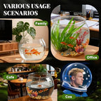 Geelin 5 Gallon Plastic Fish Tank Large Bowl Shatterproof with Crystal Clear Clarity for Terrarium, Flower Vase Centerpiece Gift for Fish Lovers (Round) - size: 5 Gallon, style: Round