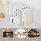 Metal Book Ends Bookend for Shelves Book Holder - color: Beige