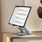 KABCON Tablet Stand,Tablet Holder for iPad,Adjustable Portable Multi Angle Desktop Stand Compatible with iPad Pro 9.7 10.5 12.9 Air Mini 1-4,Galaxy Tabs,Surface Pro Tablets,Kindle,E-Reader,Nexus-Grey - color: Small-Grey