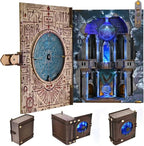 CCCDF Magic Book Nook Kit, Openable Miniature Dollhouse Booknook, 3D Wooden Bookend with LED Light, Wizard Themed DIY Craft Decor for Adults Teens - Circle of Magic - style: Circle of Magic