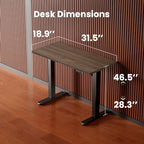 ErGear Height Adjustable Electric Standing Desk, 32 x 19 Inches Sit Stand up Desk, Memory Computer Home Office Desk, Dark Walnut - color: Dark Walnut, size: 31.5 X 18.9 Inches