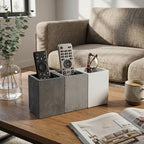 MyGift Pen Holder Pencil Holder For Desk,Pen Cup Holder For Desk,Concrete Desktop Pencil Cup,Modern Gray-Tone,Set of 3 - color: White-Gray-Black