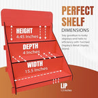 Wooden Portable Retail Table Display Stand Countertop 3 Step Riser Craft Shows, Farmers Markets Tradeshows |No Hardware Assembly Flat Pack Soap Display CBD Jewelry Spices Cups Tumblers Coasters - color: Red