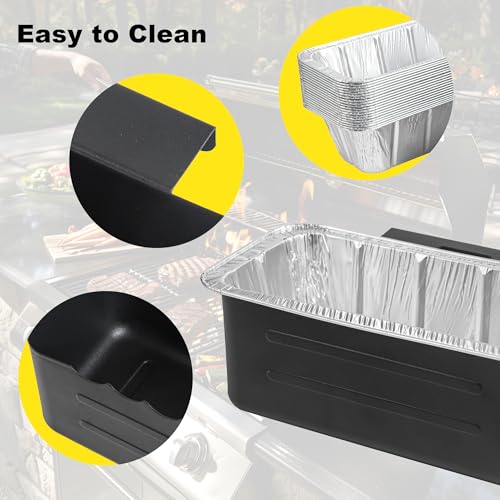 Drip Tray for Blackstone Griddles - Heavy Duty Grease Catcher Fits 17, 22, 28, 30 & 36 Inches, Includes Cup & 20 Disposable Liners, Easy Cleanup - color: Drip Tray+20pc Aluminum foil box