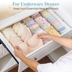 Vtopmart 12 Pack Drawer Dividers for Clothes, 4" High 10.2"-16.5" Adjustable Expandable Dresser Drawer Organizer, Clear Plastic Separators for Dresser, Baby Clothing, Underwear, Cosmetic, Toiletries - size: 4" H,10.2-16.5" L
