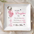 Custom Jewelry Dish for New Mom, To My Daughter Jewelry Dish, Birth Month Flower Ring Tray for Mothers Day, 1st Mother's Day Birthday Gifts for Daughter - color: Style 6