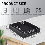 Leather 1-Layer Letter Tray Stackable File Document Tray,A4 Paper Case Rack Desk Office Supplies Organizer Holders,Desktop Organization, Pen Mail Magazine Storage Box(Black) - color: Black