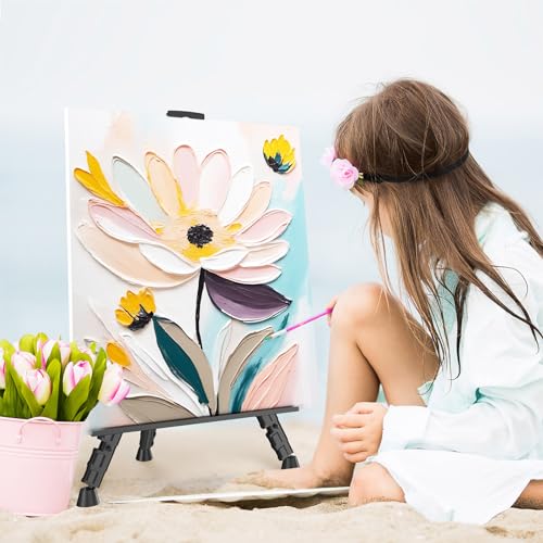 Portable Art Painting Easel Stands - Adjustable Display Artist Tripod Metal Easels with Bags for Table-Top/Floor Painting, Height from 17 to 66 inches, Sturdy for Drawing, Displaying - Silver - style: Silver-2pack