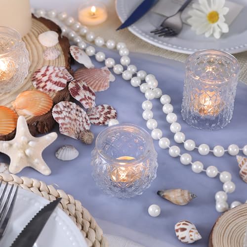 DARJEN Clear Votive Candle Holders Set of 36- Round Glass Candle Holders Bulk for Tea Light Candle, Embossed Candle Votives for Wedding Centerpiece, Various Parties & Home Decor (Pack of 4) - color: Clear, size: 36 Pcs (Pack of 4)