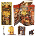 CCCDF Book Nook Kit, 3D Wooden Puzzle for Teens and Adults, DIY Miniature Dollhouse Booknook Kit Bookend Bookshelf Insert Decor with LED Light (The Emperor’s Study) - style: The Emperor’s Study