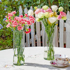 7pcs Glass Cylinder Vases for Centerpieces - 10 Inch Tall Glass Vases for Flower, Clear Flower Vase Bulk Floating Candle Vase for Table Centerpiece Wedding Home Décor - size: 7 Pack 10 Inch
