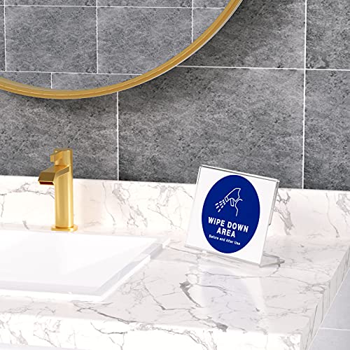 NIUBEE Slanted Back Acrylic Sign Holder 7 x 5 Inches, Clear Plastic Sign Holder Paper Display Table Stand for Office, Store, Restaurant -Horizontal (6 Pack) - size: 5x7, style: Horizontal