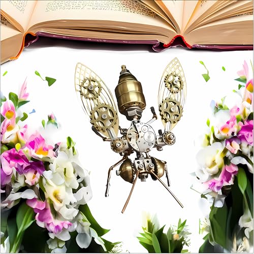 Mechanical Metal DIY 3D Bumblebee Model Kits Puzzle for Adults Insect Brass Puzzle Steampunk Electric Mechanical, Assembly DIY Gift Craft Hobby for Men (Bumblebee) - style: Bumblebee