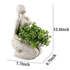 Large Planters for Outdoor Indoor Plants Head Face Planter Pot Unique Succulent Planters Flower Vase with Drainage Hole New Life - color: Woman