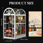TOYQI Book Nook Kit, DIY Miniature Dollhouse Kit for Adults and Teens, Booknook Tiny House Kit Bookshelf Decoration 3D Wooden Puzzle Bookend - style: Coffee Garden