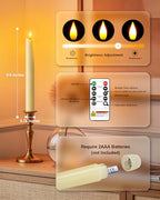 Homemory 2 Pcs Real Wax Made Flameless Taper Candles with Remote and Timer, 9.6" Ivory Battery Operated Candle Stick Flickering, Led Taper Candles with Lifelike Flame for Indoor Home Decor - style: Modern - Ivory 9.6"