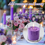 Sukh Deep Purple Candle Sand with Wick - 430G(0.94lb) Sand Candle with Wicks Refillable Candles for Weddings, Dating, Halloween, Christmas - color: Deep Purple