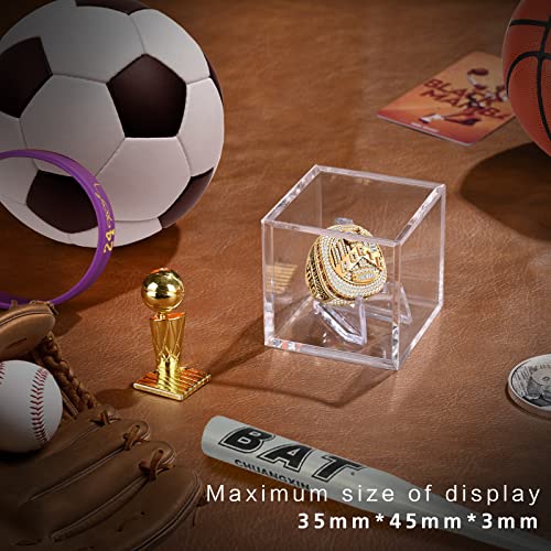 Championship Ring Display Case, Acrylic Display Box and Holder for Super Bowl, Championship, and Baseball Rings, for Collectors and Enthusiasts, 1pc