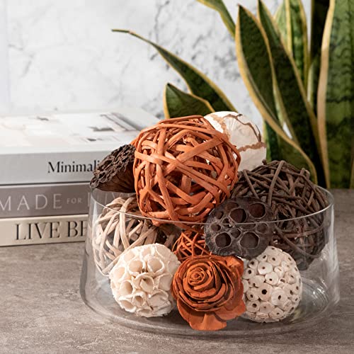 ANDALUCA Large Decorative Vase Filler Bag with Orbs, Balls (Sunset Orange) - color: Sunset Orange