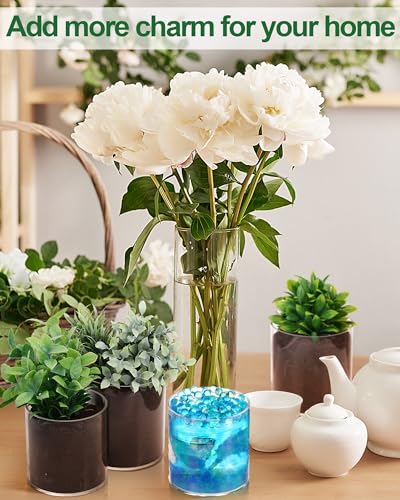 meekoo 3 Pcs Flower Acrylic Vase Cylinders Round Decorative 4 x 4 in Vase Break Resistant Acrylic Flower Cylinder for Centerpiece Home Wedding Decor(Clear, Classic) - color: Classic, size: 4 x 4 in