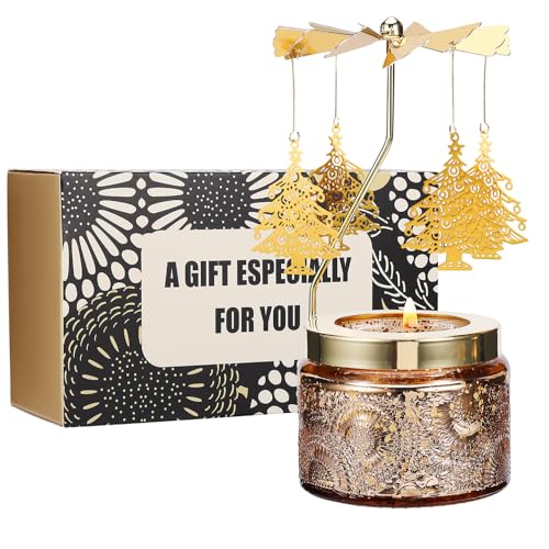 Gifts for Women, Candle Gifts for Mom Daughter Sister Wife, Unique Gift for Friend Women Rotatable Scented Candles Gift for Christmas Anniversary - size: Christmas Tree