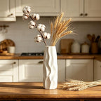 12 Inch White Vase Ceramic Flower Vase, Tall Vases for Pampas Grass, Home Decor, Modern Textured Vases for Living Room Decorations,Table Centerpieces,Shelf,Farmhouse Small Ceramic Vase - style: Shape 10