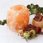 Himalayan Glow Candle Holders, Himalayan Salt Tea Light Candle Holders - 6 Pack - size: Pack of 6s