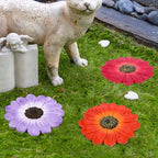 Cinnvoice 3 Pack Garden Stepping Stone Outdoor, Decorative Dimensional Resin Stepping Stones for Patio Pathway Landscaping Walkway Sculpture Yard Backyard Lawn(Daisy,10 Inches) - size: 10 Inches, style: Daisy