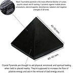 Amazing Gemstone Black Tourmaline Pyramid Crystal Healing Stones - 2" Great Pyramid Figurine of Natural Stone Pyramid for Meditation, Reiki, Chakra Balancing and Crystal Pyramids Grid - color: Black Tourmaline