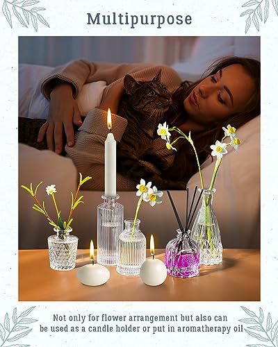 Yirilan Bud Vases Set of 25, Bud Vases in Bulk, Small Flower vases, Glass Vases for Centerpieces Cheap Bulk, Vintage Mini Vases for Wedding Decor, Home Table Decorations - size: 25Pcs