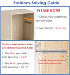 12" Valet Rod for Closet Pull Out (1 Pack, Chrome) - color: Chrome, size: 1 Pack