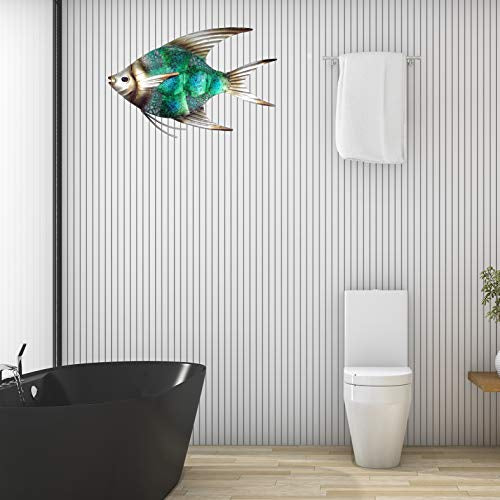 JOYBee 12.5inch Coastal Ocean Sea Metal Fish Wall Art Decor -Christmas Decorations-Perfect for Coastal，Nautical，Beach，or Boat Decor-Metal Wall Decor-for Garden Home Patio Bathroom Kitchen - color: Fish Bluegreen