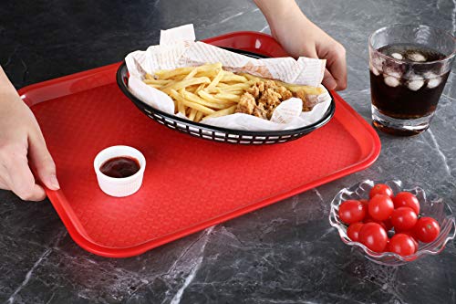 New Star Foodservice Fast Food Tray, Set of 12 (Red, 10 by 14 Inch) - color: Red, size: 10 by 14-Inch
