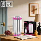 aphpaio Pink Vase for Flower Sets 10347, 10280, 10328, 10342, Perfect for Displaying Artificial Flowers, Valentine's Day for Women, Girls, and Adults (Vase Only)