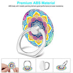 Bonoma Cell Phone Ring Holder Stand, 3 Pack Colorful Mandala 360 Rotation Universal Smartphone Ring Grip Stand Compatible with Smartphones and Tablets - color: Colorful Mandala