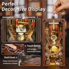MiniCity Book Nook Kit, DIY Miniature Dollhouse Booknook Kit, 3D Wooden Puzzle Bookend Bookshelf Insert Decor with LED Light for Teens and Adults (Beyond Library) - style: Beyond Library
