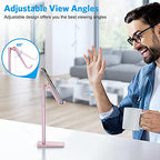 OMOTON Cell Phone Stand, Adjustable Angle Height Desk Phone Dock Holder for iPhone Air/17 Pro Max / 11 Pro/XS Max/XR, Samsung Galaxy S20 / S10 / S9 / S8 and Other Phones (3.5-7.0-Inch), Rose Gold - color: Rosegold