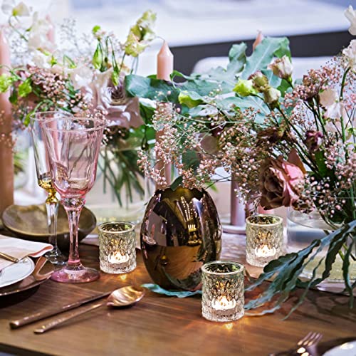 NITIME 12pcs Votive Candle Holders, Clear Glass Candle Holder in Bulk, Tealight Candle Holder for Wedding Decor, Table Centerpiece, Home Decor and Holiday Decor - color: Clear