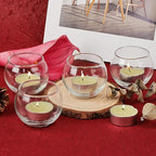 PINIWON 12pcs Clear Glass Tealight Candle Holder, Round Votive Candle Holders, Small Bowl Candle Holder Bulk for Wedding Table Centerpieces Home Decor - size: Small