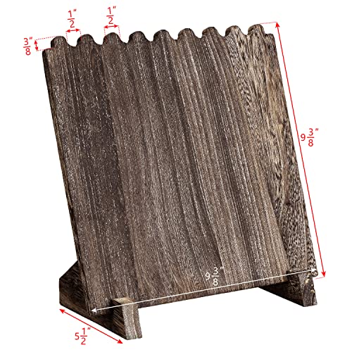 MOOCA Wooden Plank Necklace Jewelry Display Stand for 8 Necklaces, Jewelry Display Holder, Wood Plank Storage Stand Holder, Coffee Color - color: Coffee