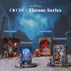 CCCDF Throne of Aqua DIY Book Nook Kit, Wooden Bookend with LED Light, 80 PCS Easy Miniature Dollhouse, Bookshelf Insert Decor with Bonus Ornament, Creative Craft Gift for Adults Teens - style: Throne of Aqua