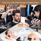 Black Salon Tray Height Adjustable Hair Color Tray with Wheels for Spa or Home Use - color: M-black