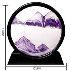 Muyan Moving Sand Art Picture Sandscapes in Motion Round Glass 3D Deep Sea Sand Art for Adult Kid Large Desktop Art Toys (Purple, 12 Inch) - color: Purple, size: 12 Inch