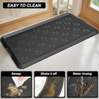 Azadx Rubber Boot Tray, Shoe Trays for Entryway, Versatile Boot Mat Tray with Raised Edge, Rubber Door Mat for Outdoor Doormats, 16x32 Inch 2 Pack - size: 16" x 32" 2pack